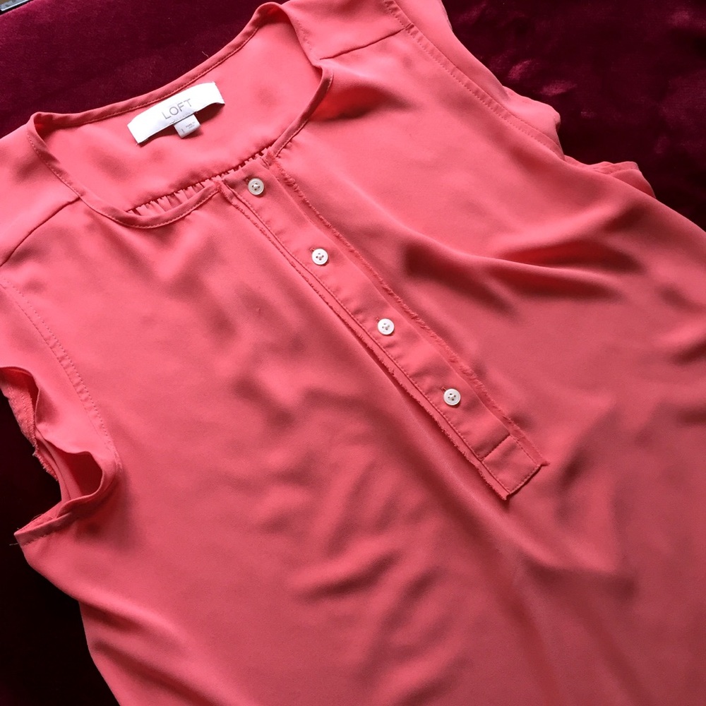 LOFT Pink Flowy Blouse